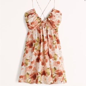 Abercrombie and Fitch floral plunge mini dress
